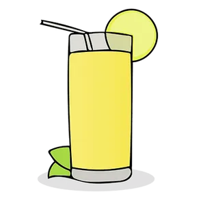 Lemonade Glass Cartoon PNG Image