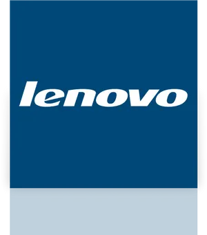 Lenovo Logo Blue Background PNG Image