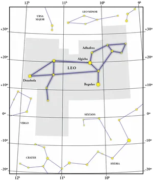 Leo Constellation Map PNG Image