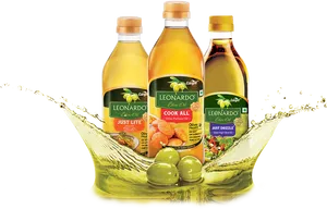 Leonardo Olive Oil Product Display PNG Image