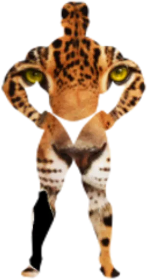 Leopard Print Humanoid Figure.png PNG