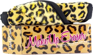 Leopard Print Makeup Eraserwith Box PNG Image