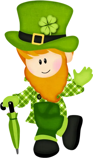 Leprechaun Celebrating Saint Patricks Day PNG Image