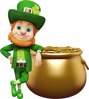 Leprechaunwith Potof Gold PNG Image