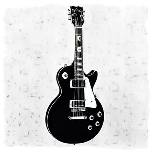 Les Paul Guitar Sketch Png Vin PNG Image