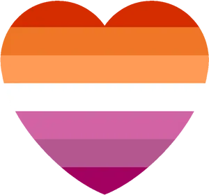 Lesbian Pride Heart PNG Image