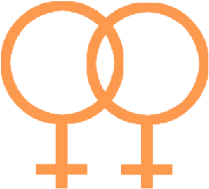 Lesbian Symbol Graphic PNG Image