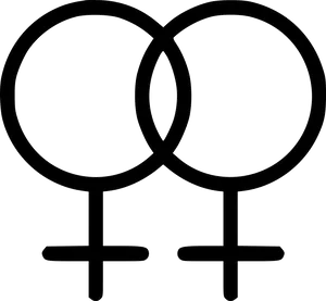 Lesbian Symbol Graphic PNG Image