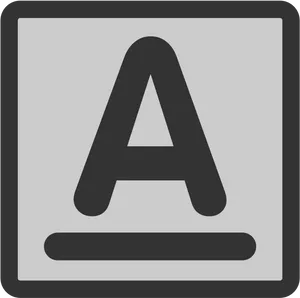 Letter A Underlined Icon PNG Image