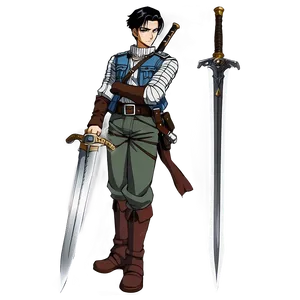 Levi With Swords Png 06112024 PNG Image