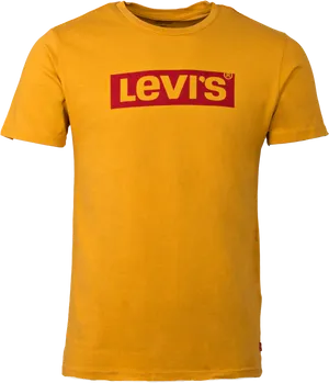 Levis Logoon Yellow T Shirt PNG Image