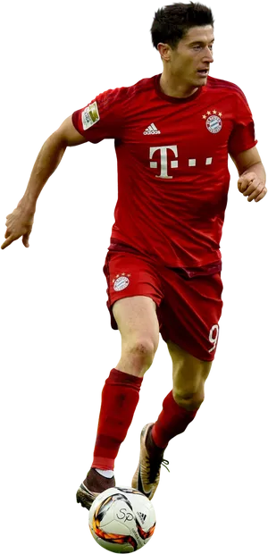 Lewandowskiin Action Bayern Munich PNG Image