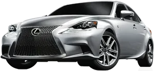 Lexus Silver Sedan Profile View PNG Image