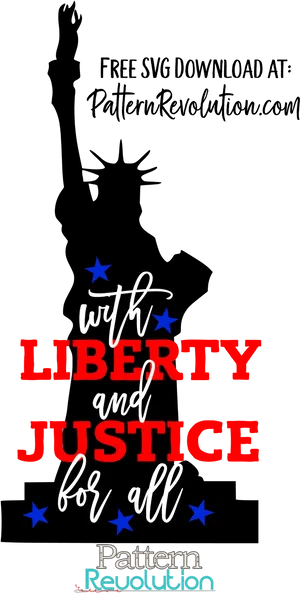 Liberty_and_ Justice_ Patriotic_ Graphic PNG Image