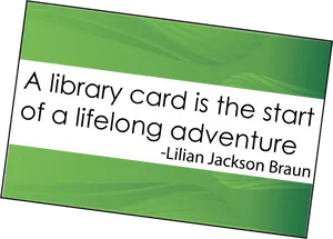 Library Card Adventure Quote PNG Image