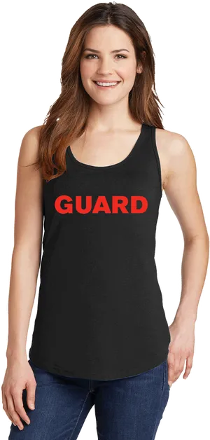 Lifeguard Tank Top Woman PNG Image