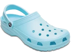 Light Blue Croc Sandal PNG Image