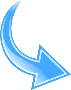 Light Blue Curved Arrow PNG Image