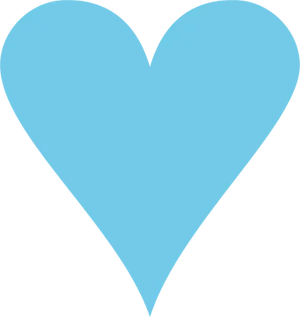 Light Blue Heart Transparent Background.png PNG Image