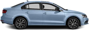 Light Blue Sedan Side View PNG Image