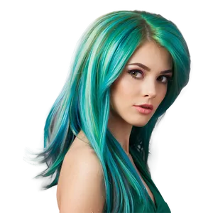 Light Green Hair Highlights Png 60 PNG Image