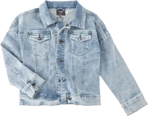 Light Wash Denim Jacket PNG Image