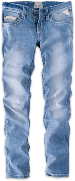 Light Wash Straight Leg Jeans PNG Image