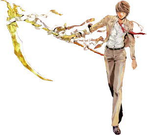 Light Yagami Death Note Power PNG Image