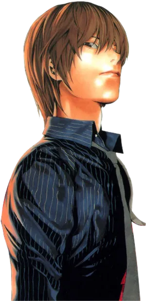 Light Yagami Profile Art PNG Image