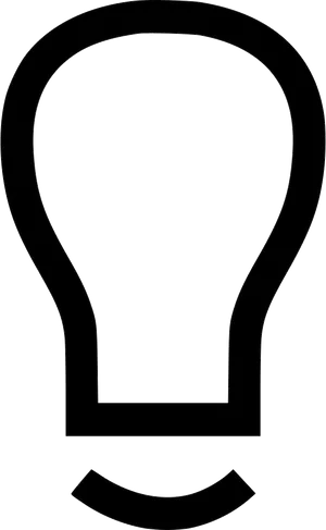 Lightbulb Outline Icon PNG