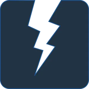 Lightning Bolt Icon Dark Background PNG Image