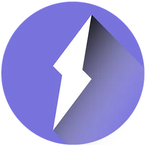 Lightning Bolt Icon Purple Background PNG Image