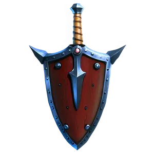 Lightning Sword And Shield Png Anf PNG Image