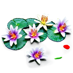 Lilies On Pond Png Djw84 PNG Image