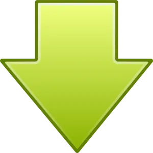 Lime Green Down Arrow Icon PNG Image