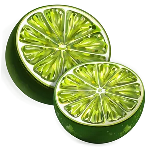 Lime Slice Art Png Olk PNG Image