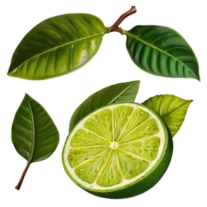 Lime With Leaf Png 05242024 PNG Image