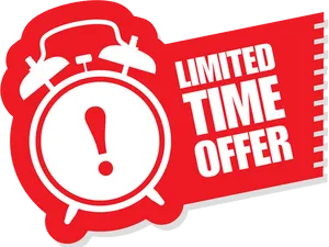 Limited Time Offer Alarm Clock PNG Image