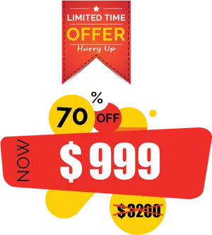 Limited Time Sale70 Percent Off PNG Image