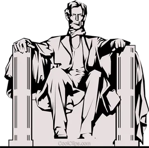 Lincoln Memorial Vector Illustration PNG Image