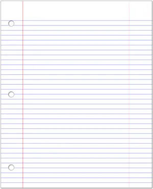 Lined Notebook Paper PNG Image