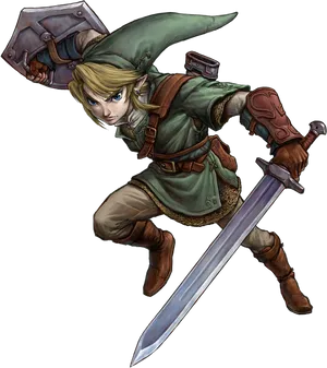 Link_ Twilight_ Princess_ Action_ Pose PNG Image