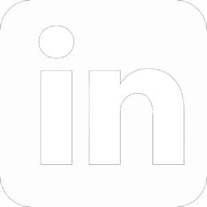 Linked In Logo Blackand White PNG Image