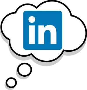 Linked In Logo Cloud Illustration PNG Image