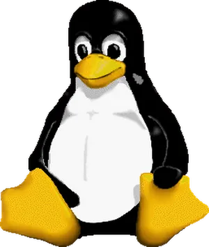 Linux Penguin Mascot PNG Image