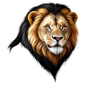 Lion Face Illustration Png Gtr8 PNG Image