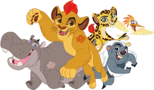 Lion Guard Characters Animated PNG Image