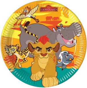 Lion Guard Characters Plate PNG Image