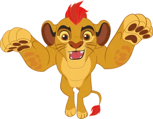 Lion Guard Kion Excited Pose PNG Image