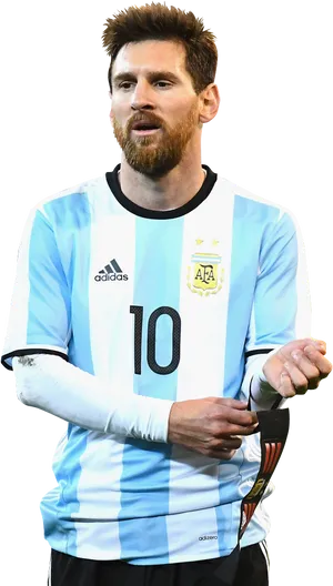 Lionel Messi Argentina Kit PNG Image